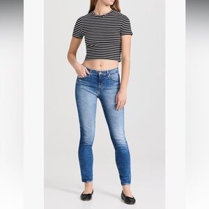 Adriano Goldschmied | Women's medium blue denim The Prima Ankle cropped jeans 28